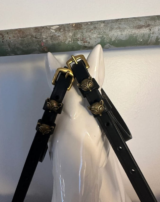 Spur Straps - Brass Fox