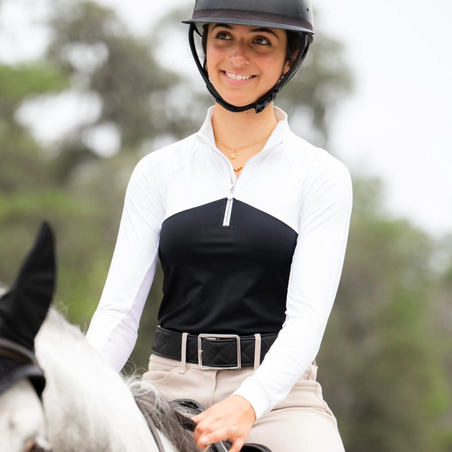 Dapple Bay Lady Riding Top